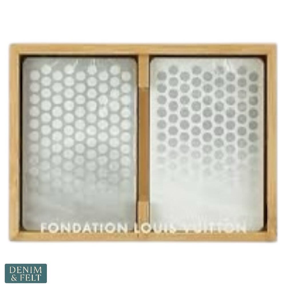 Louis Vuitton Fondation Silver Playing Cards Set in Wood Box – Sealed NEW RARE